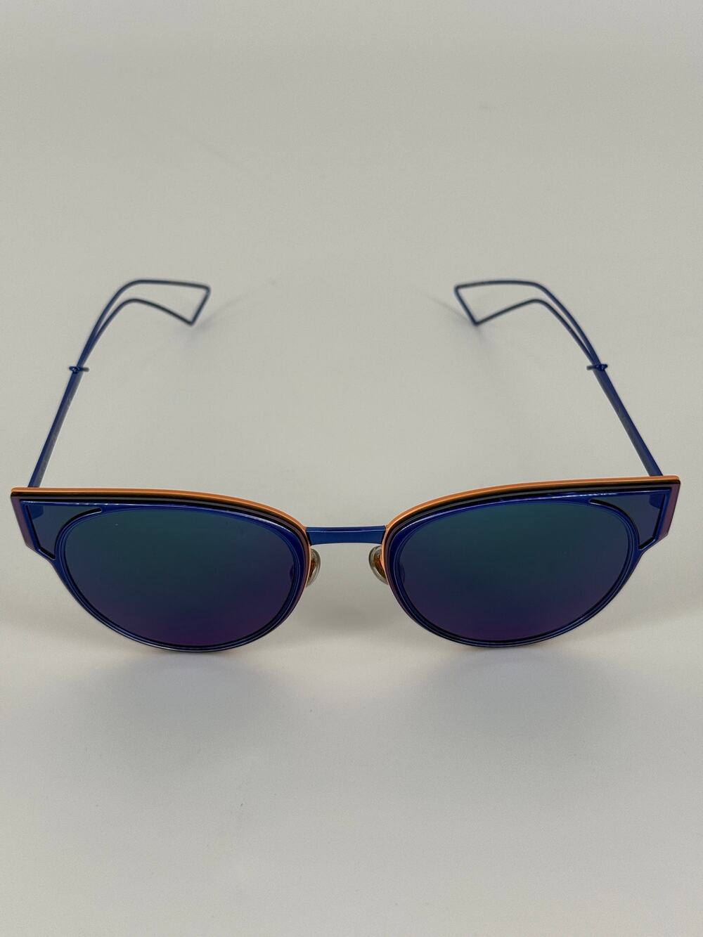 Christian Dior DiorSculpt Sunglasses KN9 Blue Orange Mirrored 63-15-145 Case New